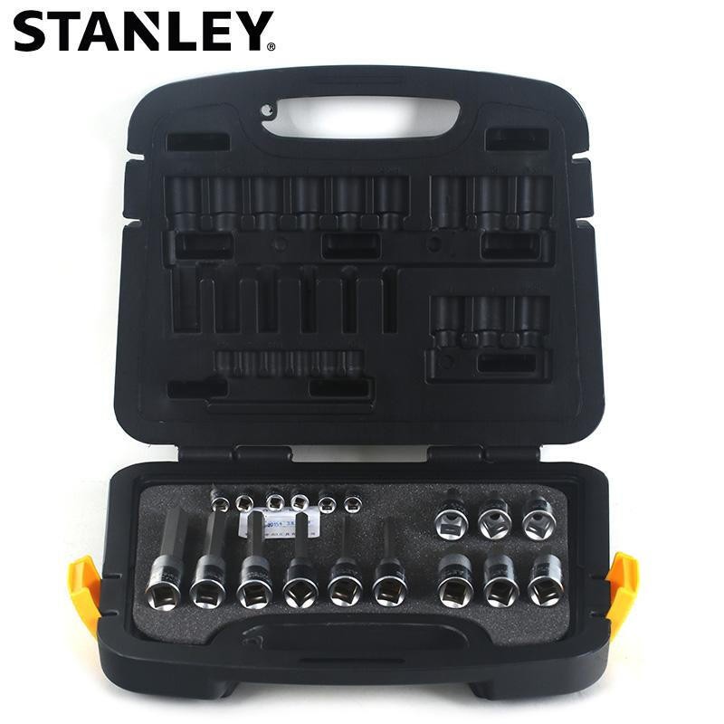 史丹利(Stanley)18件套6.3MM,12.5MM系列花形旋具套筒组套