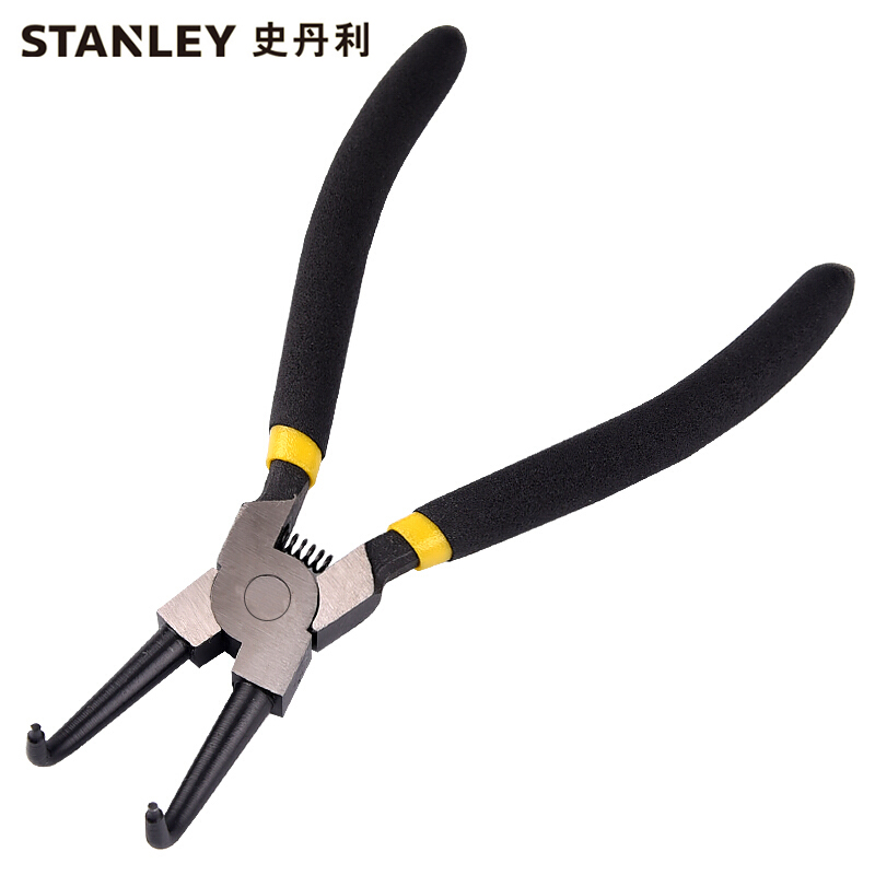 史丹利(Stanley)德式孔用弯嘴卡簧钳