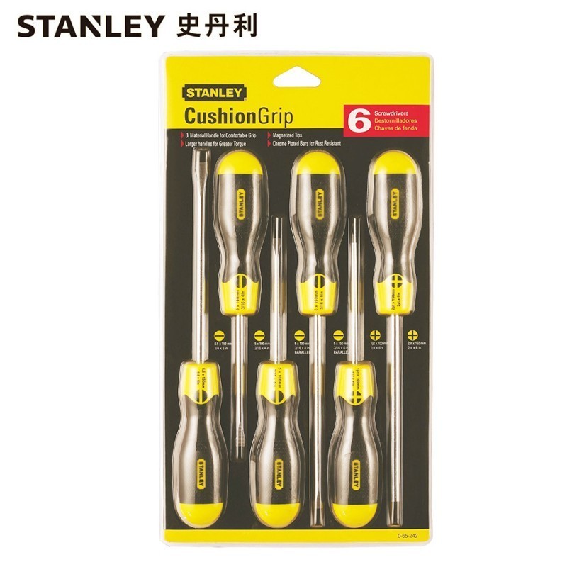 史丹利(Stanley)6件套吊卡式螺丝批