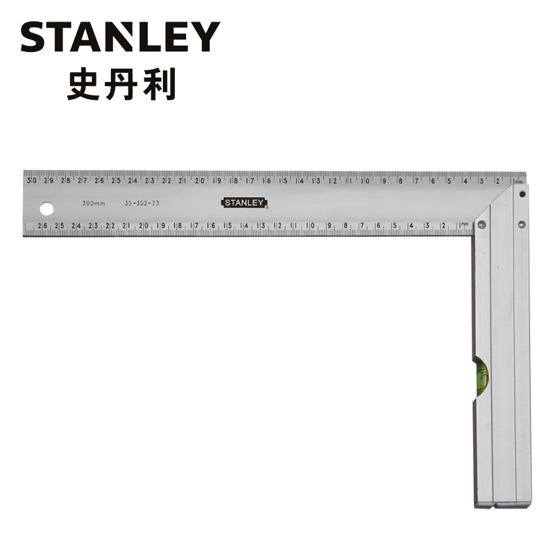 史丹利(Stanley)带水泡铝直角尺