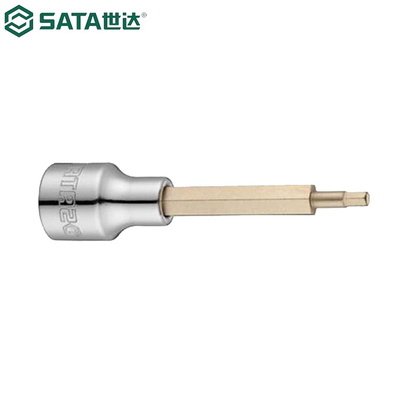 世达(Sata)12.5MM系列100MM长六角旋具套筒