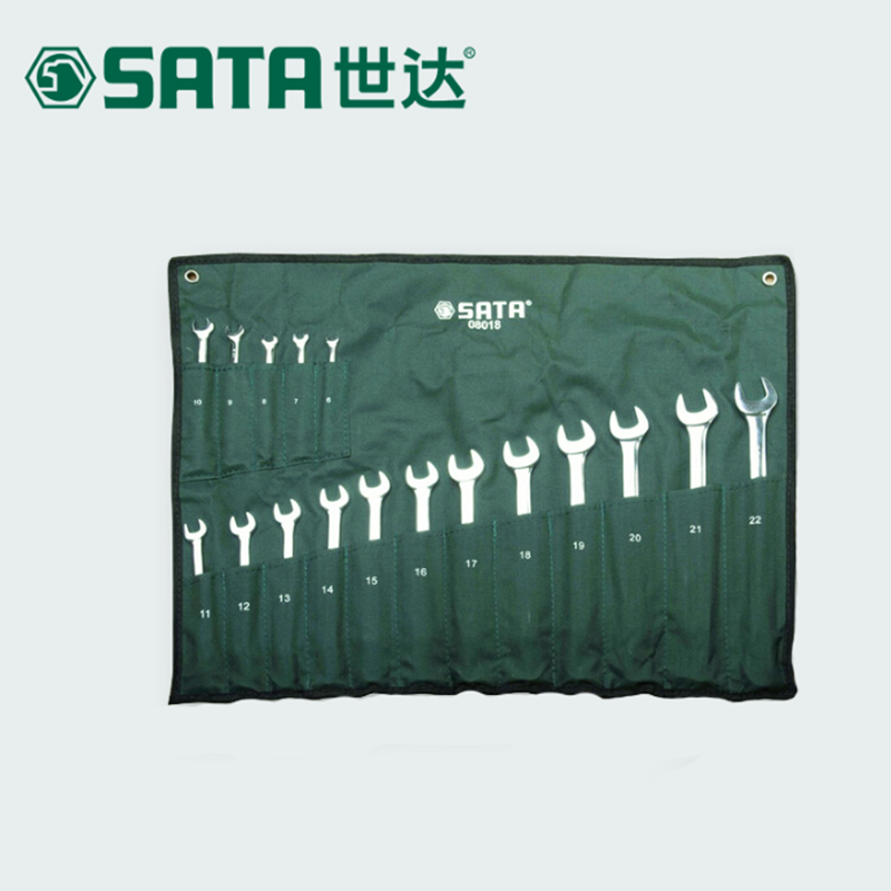 世达(Sata)17件新型全抛光两用扳手组套