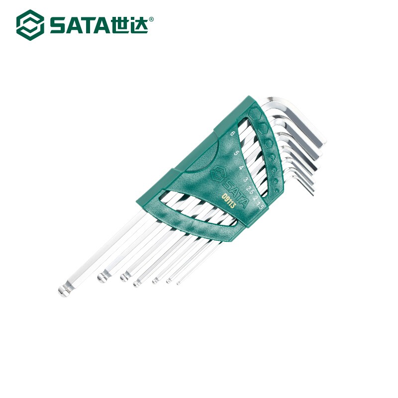 世达(Sata)7件加长球头内六角扳手组套