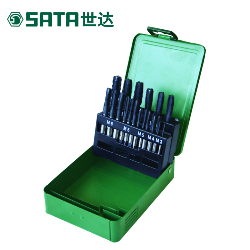 世达(Sata)21件高速钢粗牙丝锥组套